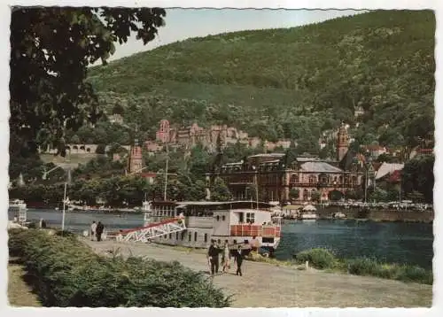 [Ansichtskarte] GERMANY - Heidelberg am Neckar - Blick auf Stadthalle und Schloß. 