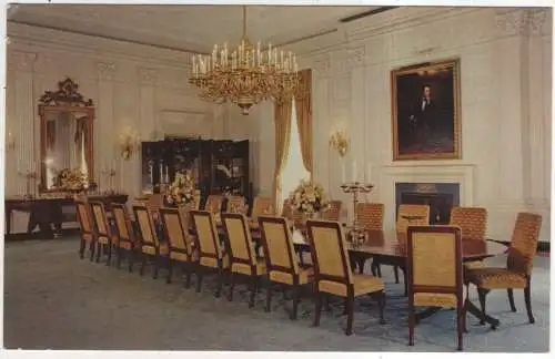 [Ansichtskarte] USA - Washington D. C. - the White House - State Dining Room. 