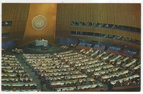 [Ansichtskarte] USA - New York - United Nations  - General Assembly Hall. 