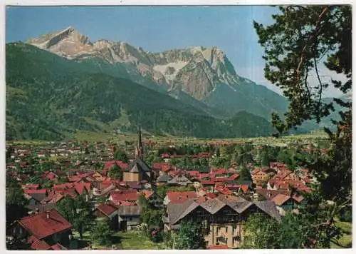 [Ansichtskarte] GERMANY - Garmisch-Partenkirchen mit Zugspitzgruppe. 