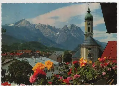 [Ansichtskarte] GERMANY - Garmisch-Partenkirchen gegen Zugspitzgruppe. 