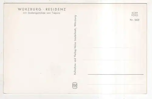 [Ansichtskarte] GERMANY - Würzburg - Residenz mit Deckengemälde von Tiepolo. 
