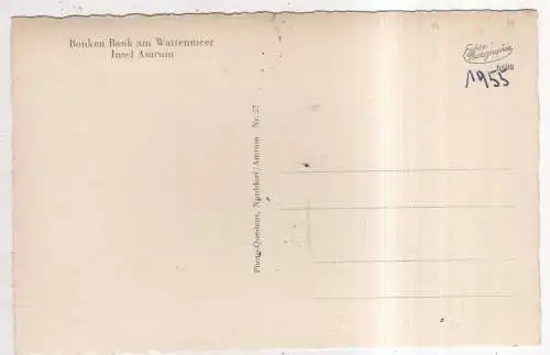 [Ansichtskarte] GERMANY - Amrum - Bonken Bank am Wattenmeer. 