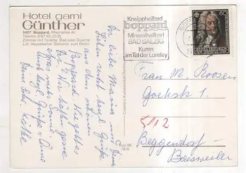 [Ansichtskarte] GERMANY -  Boppard / Rh. - Hotel garni Günther. 