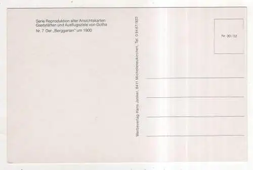 [Ansichtskarte] GERMANY -  Gotha - Berggarten - Reproduktion. 