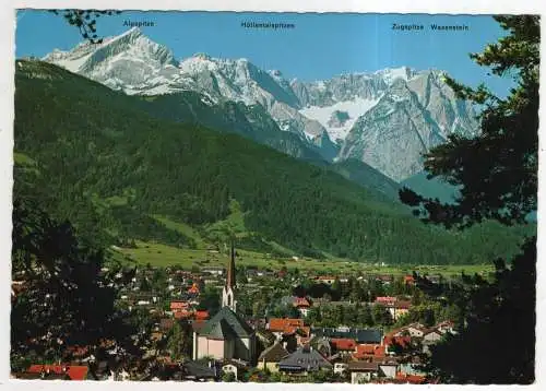 [Ansichtskarte] GERMANY - Garmisch-Partenkirchen gegen Zugspitzgruppe. 