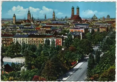 [Ansichtskarte] GERMANY - München - Blick vom Maximilianeum auf die Stadt. 