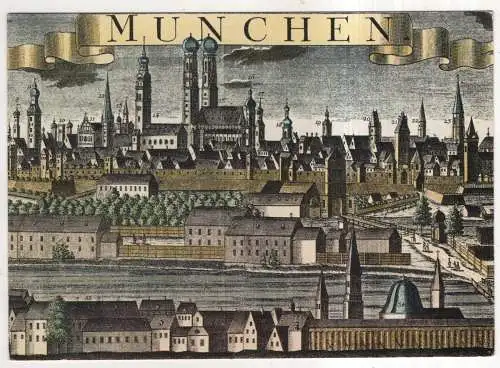 [Ansichtskarte] GERMANY - München - Stadtansicht von Osten. 