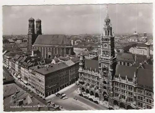 [Ansichtskarte] GERMANY - München - Rathaus mit Frauenkirche. 