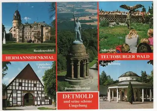 [Ansichtskarte] GERMANY - Detmold und seine Umgebung - Hermannsdenkmal - Teutoburger Wald. 