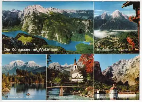 [Ansichtskarte] GERMANY - Der Königssee mit Watzmann. 