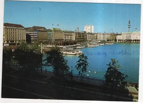 [Ansichtskarte] GERMANY - Hamburg - Jungfernstieg a. d. Binnenalster. 