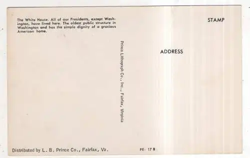 [Ansichtskarte] USA - Washington D. C. - The White House. 