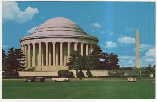 [Ansichtskarte] USA - Washington D. C. - Jefferson and Washington Monument. 