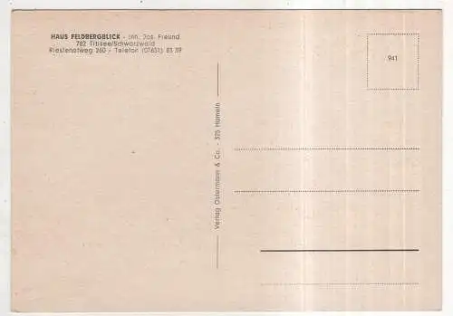 [Ansichtskarte] GERMANY - Titisee / Schwarzwald - Haus Feldbergblick. 