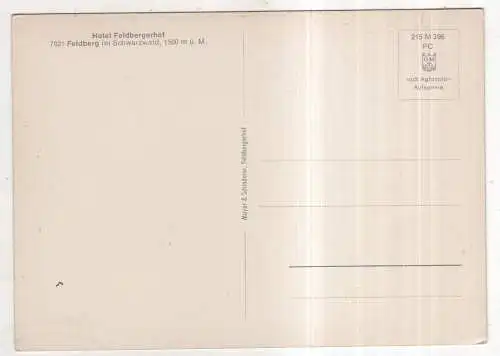 [Ansichtskarte] GERMANY - Feldberg im Schwarzwald - Hotel Feldbergerhof. 