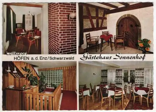 [Ansichtskarte] GERMANY - Höfen a. d. Enz / Schwarzwald - Gästehaus Sonnenhof. 