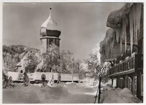 [Ansichtskarte] GERMANY - Hinterzarten / Hochschwarzwald - Park Hotel Adler - Das Stammhaus mit Dorfkirche. 