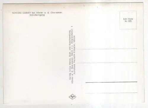 [Ansichtskarte] GERMANY - Schloss Corvey bei Höxter a. d. Oberweser - Schloßeingang. 