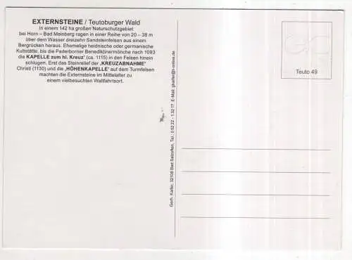 [Ansichtskarte] GERMANY - Externsteine / Teutoburger Wald. 