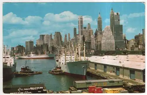 [Ansichtskarte] USA - New York - Lower Manhattan Skyline and East River. 