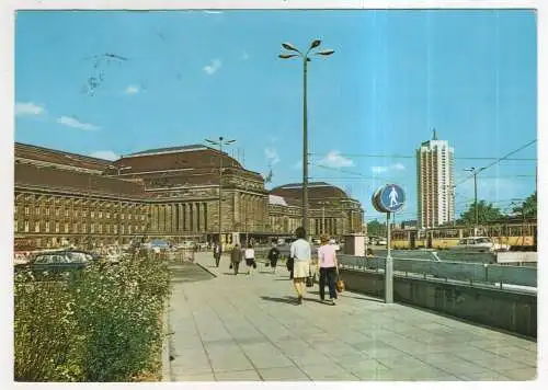 [Ansichtskarte] GERMANY - Leipzig - Hauptbahnhof. 