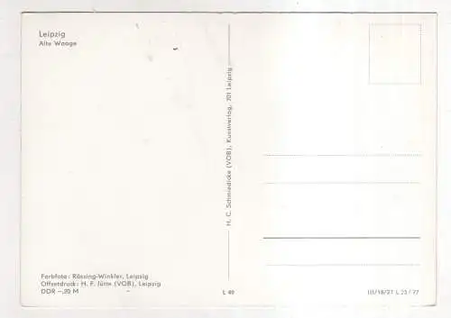 [Ansichtskarte] GERMANY - Leipzig -  Alte Waage. 