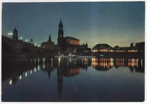 [Ansichtskarte] GERMANY - Dresden - Elbansicht bei Nacht. 