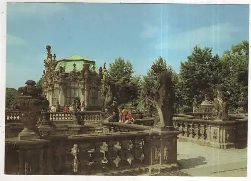 [Ansichtskarte] GERMANY - Dresden - Zwingerterrasse mit Wallpavillon. 