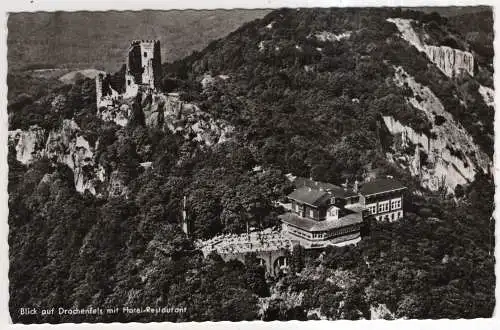 [Ansichtskarte] GERMANY - Blick auf Drachenfels mit Hotel-Restaurant. 