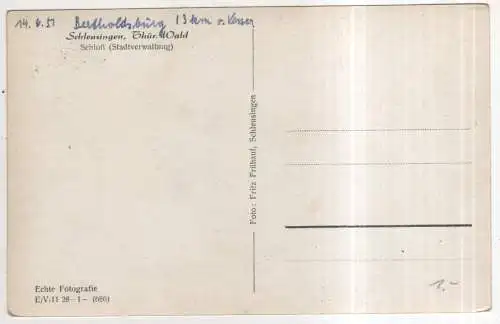 [Ansichtskarte] GERMANY - Schleusingen / Thür. Wald - Schloß. 