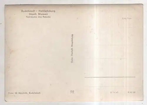 [Ansichtskarte] GERMANY - Rudolstadt - Heidecksburg. 