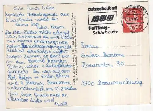 [Ansichtskarte] GERMANY - Landkarte / Karte - Angeln - Schleswig-Holstein. 