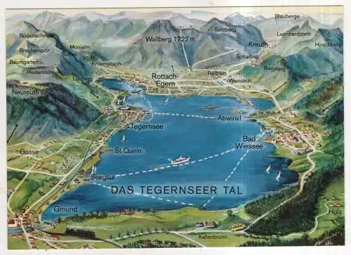 [Ansichtskarte] GERMANY - Das Tegernseer Tal - Tegernsee. 