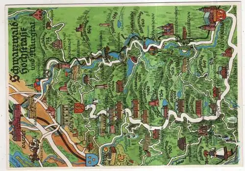 [Ansichtskarte] GERMANY - Schwarzwald Hochstraße und Murgtal. 