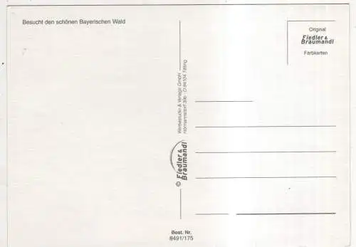 [Ansichtskarte] GERMANY - Orientierungskarte vom Kaitersberg zum Arber und Zellertal. 