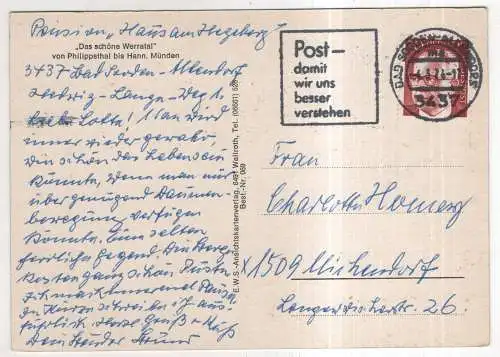 [Ansichtskarte] GERMANY - Sehenswertes im Werratal. 