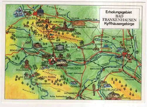 [Ansichtskarte] GERMANY - Erholungsgebiet Bad Frankenhausen - Kyffhäusergebirge. 