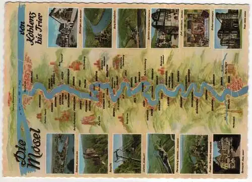 [Ansichtskarte] GERMANY - Die Mosel von Koblenz bis Trier. 