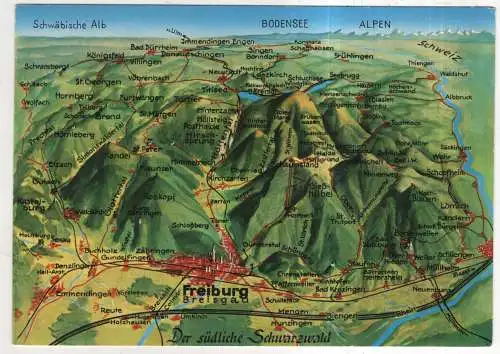 [Ansichtskarte] GERMANY - Freiburg / Breisgau - Der südliche Schwarzwald. 