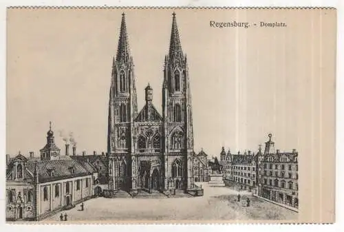 [Ansichtskarte] GERMANY - Regensburg - Domplatz. 