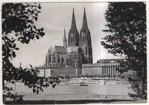 [Ansichtskarte] GERMANY - Köln am Rhein - Rheinufer mit Dom. 