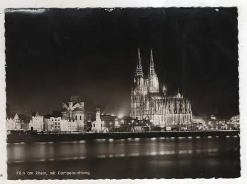 [Ansichtskarte] GERMANY - Köln am Rhein mit Dombeleuchtung. 