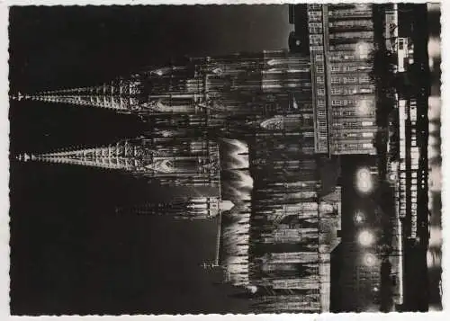 [Ansichtskarte] GERMANY - Köln am Rhein -  Der Kölner Dom bei Nacht. 