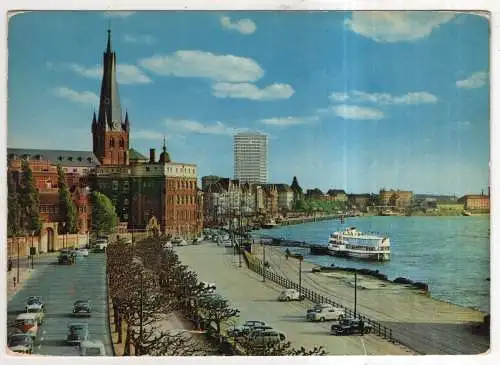 [Ansichtskarte] GERMANY - Düsseldorf am Rhein - Rheinufer. 