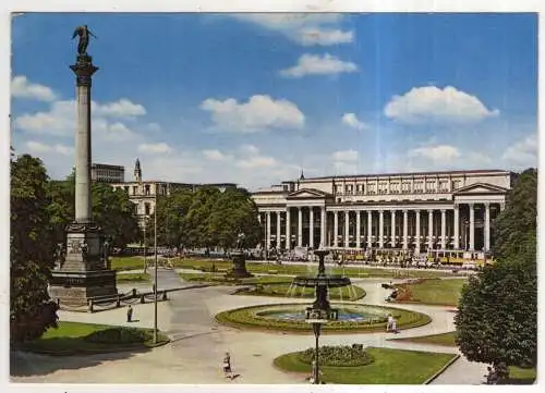 [Ansichtskarte] GERMANY - Stuttgart - Schlossplatz mit Siegessäule und Königsbau. 