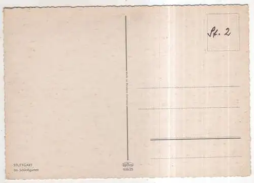 [Ansichtskarte] GERMANY - Stuttgart - Im Schloßgarten. 