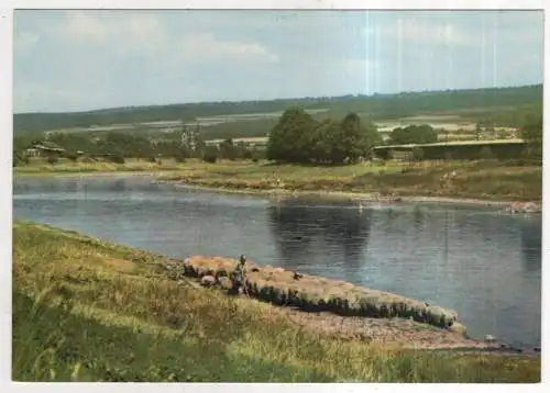 [Ansichtskarte] GERMANY - Weser bei Höxter ...  im Hintergrund Kloster Corvey. 