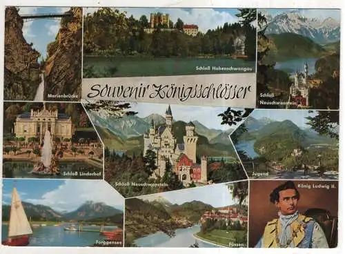 [Ansichtskarte] GERMANY - Souvenir Königsschlösser. 