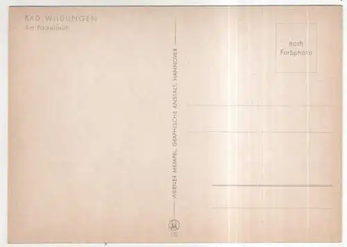 [Ansichtskarte] GERMANY - Bad Wildungen - Am Fackelteich. 